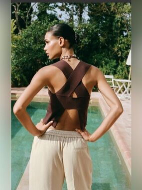NWT Zara cutout back top L